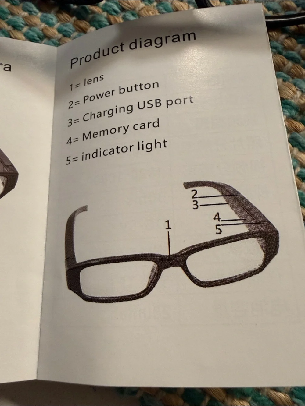Black Eyeglass Camera - HD Mini Spy Glasses open and like me!